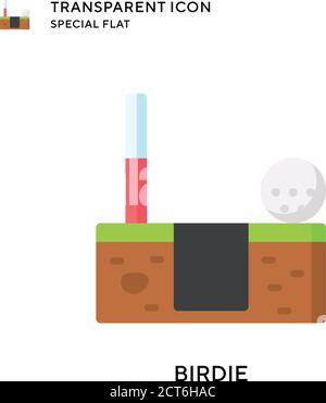 Birdie-Vektor-Symbol. Flache Illustration. Vektor EPS 10. Stock Vektor