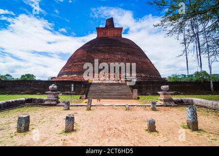 Antike Stadt Anuradhapura, Jetvanarama Dagoba, aka Jetvanaramaya Stupa, kulturelle Dreieck, Sri Lanka, Asien Stockfoto