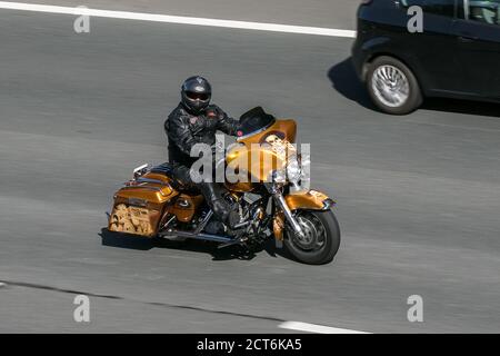 ... auf der Autobahn M6 bei Preston in Lancashire, Großbritannien Stockfoto