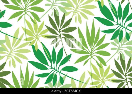 Tropisch nahtlose Hintergrund Muster. Palmenblätter Vektor florales Design Stock Vektor