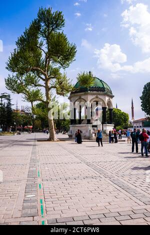 Brunnen von Kaiser Wilhelm II., Hippodrome-Platz, Istanbul, Türkei, Osteuropa Stockfoto