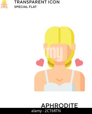 Aphrodite-Vektor-Symbol. Flache Illustration. Vektor EPS 10. Stock Vektor