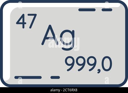 Silbernes RGB-Farbsymbol Stock Vektor