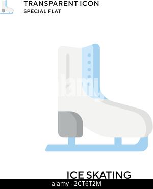 Vektorsymbol für Schlittschuhlaufen. Flache Illustration. Vektor EPS 10. Stock Vektor