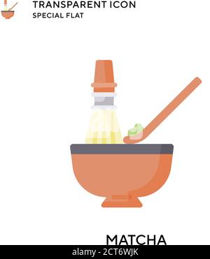 Matcha-Vektorsymbol. Flache Illustration. Vektor EPS 10. Stock Vektor