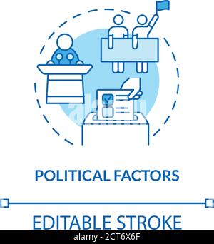 Symbol für das Konzept der politischen Faktoren Stock Vektor