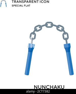 Nunchaku Vektor-Symbol. Flache Illustration. Vektor EPS 10. Stock Vektor