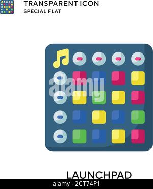 Launchpad-Vektorsymbol. Flache Illustration. Vektor EPS 10. Stock Vektor