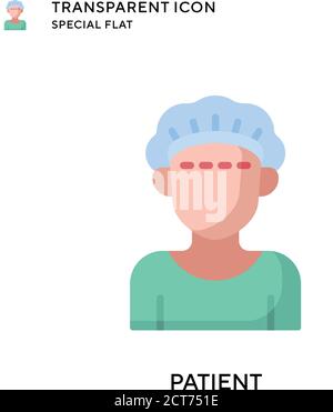 Symbol für Patientenvektoren. Flache Illustration. Vektor EPS 10. Stock Vektor
