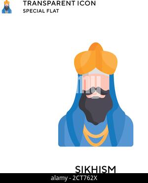 Sikhismus Vektor-Symbol. Flache Illustration. Vektor EPS 10. Stock Vektor