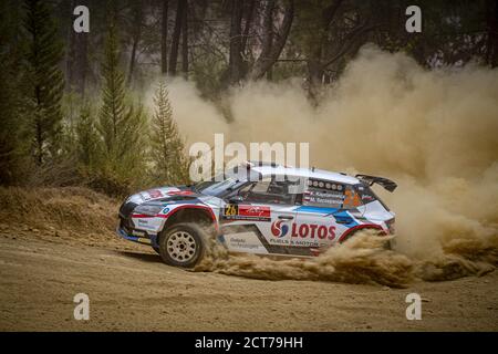26 Kajetan KAJETANOWICZ (pol), Maciej SZCZEPANIAK (pol), SKODA FabiaWRC 3, Aktion während der Rallye Türkei 2020, 5. Runde des FIA WRC Champ 2020 Stockfoto