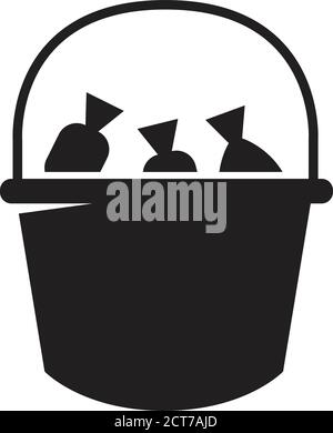 Halloween Süßigkeiten Symbol in schwarz und weiß. Vektorgrafik. Stock Vektor
