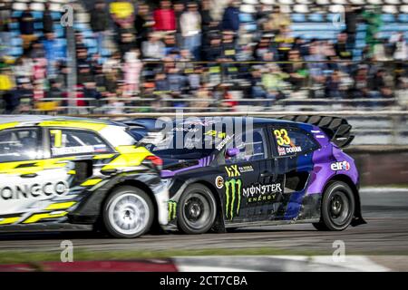 33 DORAN Liam (GBR), Monster Energy GCK RX Cartel (FRA), Renault Megane RS, Aktion während der Neste World RX von Riga-Lettland, 5. Runde der 2020 FIA Stockfoto