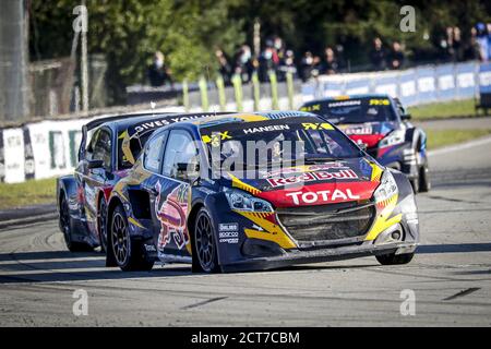 09 HANSEN Kevin (SWE), Team Hansen (SWE), Peugeot 208, Aktion während der Neste World RX von Riga-Lettland, 5. Runde der 2020 FIA World Rallycross Cha Stockfoto