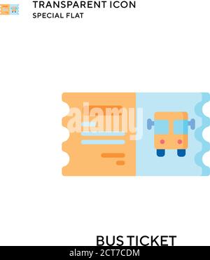 Vektorsymbol für Bustickets. Flache Illustration. Vektor EPS 10. Stock Vektor