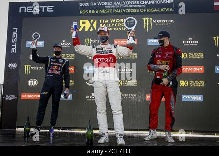 KRISTOFFERSSON Johan (SWE), Kristoffersson Motorsport (SWE), Volkswagen Polo, Portrait, LARSSON Robin (SWE), KYB Team JC (SWE), Audi S1, Portrait, EKS Stockfoto