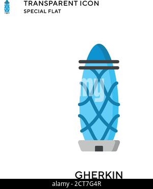 Symbol für Gherkin-Vektor. Flache Illustration. Vektor EPS 10. Stock Vektor