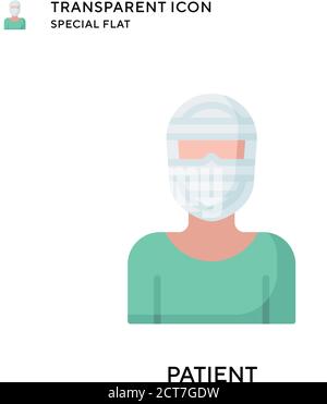 Symbol für Patientenvektoren. Flache Illustration. Vektor EPS 10. Stock Vektor