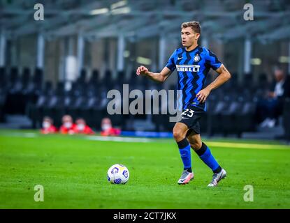 Nicolo Barella vom FC Internazionale während des Freundschaftssatches Pre-Season 2020/21 zwischen FC Internazionale und AC Pisa 1909 im San Siro Stadium, Mi Stockfoto