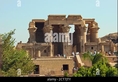 Kom Ombo Tempel am Ufer des Nils, Ägypten Stockfoto