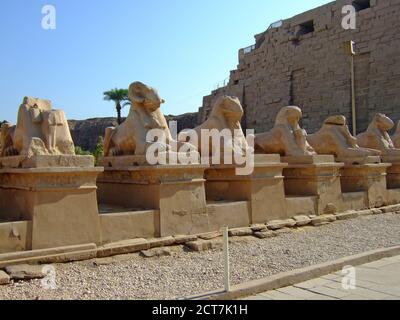 Der Tempel von Karnak an den Ufern des Nils in Ägypten, 2008 Stockfoto