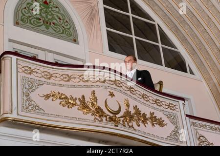 Ankara/Türkei-August 22 2020: Atatürks Wachsstatue in der alten Nationalversammlung. Stockfoto
