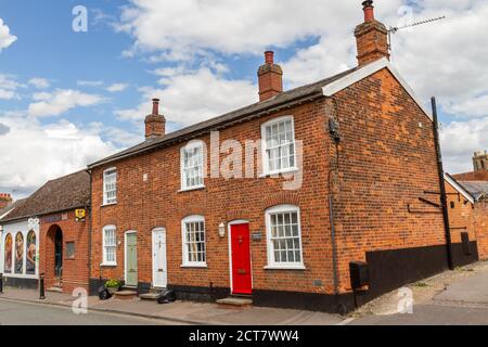 Moreton Cottage (c 1829) auf der High Street in Lavenham, Suffolk, Großbritannien. Stockfoto