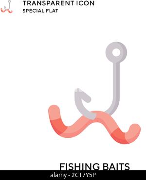 Angeln Köder Vektor-Symbol. Flache Illustration. Vektor EPS 10. Stock Vektor
