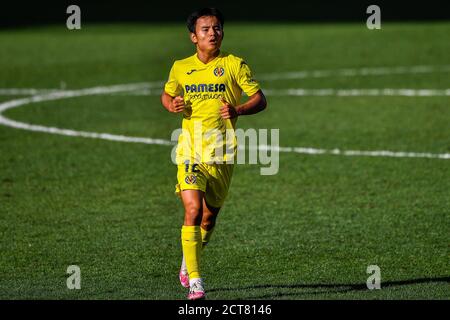 VILLAREAL, SPANIEN - 19. SEPTEMBER: Takefusa Kubo aus villarreal beim La Liga Santander Spiel zwischen Villarreal CF und SD Eibar am 19. september 2020 im Estadio de la Ceramica in Villarreal, Spanien. *** Ortsüberschrift *** Takefusa KuboTakefusa Kubo Stockfoto