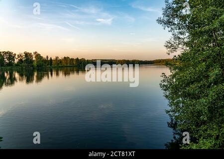 Das Naturschutzgebiet Kirchheller Heide, der Heidesee, bei Bottrop, NRW, Deutschland Stockfoto