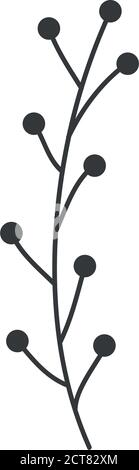 Herbst trocken Blatt Symbol auf weißem Hintergrund, Silhouette Stil, Vektor-Illustration Stock Vektor