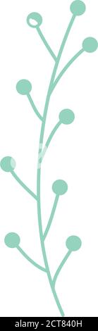 Herbstliches trockenes Blatt-Symbol auf weißem Hintergrund, flacher Stil, Vektorgrafik Stock Vektor