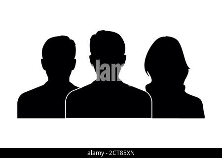 Team, Symbolvektor, Menschen solide Illustration, Piktogramm isoliert auf weiß Stock Vektor