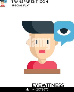 Vektor-Symbol für Augenzeugen. Flache Illustration. Vektor EPS 10. Stock Vektor