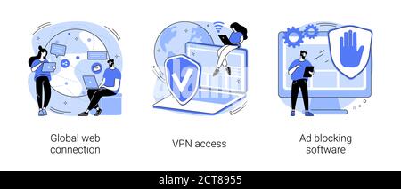 Network Access abstrakte Konzept Vektor-Illustrationen. Stock Vektor