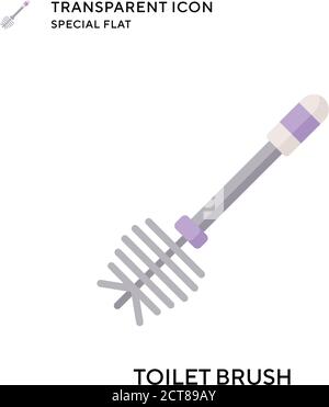 Vektorsymbol für Toilettenbürste. Flache Illustration. Vektor EPS 10. Stock Vektor