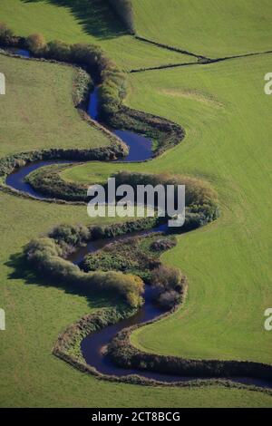 Luftaufnahme des Tokomairiro River, Otago, NZ Stockfoto