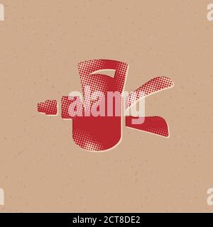 Fahrradschalter-Symbol im Halbton-Stil. Grunge Hintergrund Vektor Illustration. Stock Vektor