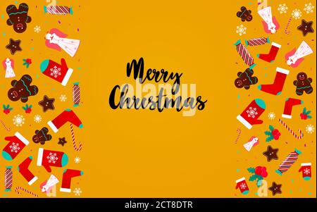 Weihnachts-Vektor-Poster-Vorlage mit Kopierraum Stock Vektor