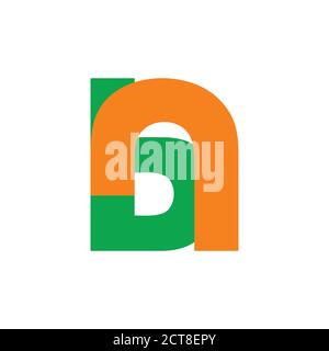 Abstrakter Buchstabe BN einfacher verknüpfter Logovektor Stock Vektor