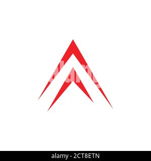 Einfacher Pfeil nach oben geometrische Logo Vektor Stock Vektor