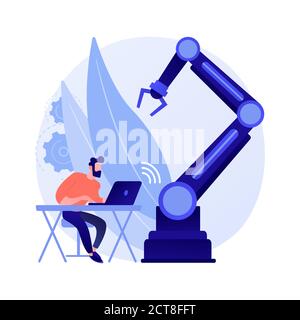 Ferngesteuerte Roboter abstrakte Konzept Vektor Illustration. Stock Vektor