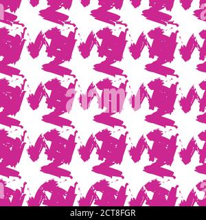 Handzeichnung, Hintergrund. Modisches Nahtloses Muster. Stilvolles, filigranes Muster. Pinselstriche, Flecken. Interessante Texturen. Rosa und weiß Stock Vektor