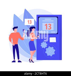 Electronic Queuing System abstrakte Konzept Vektor-Illustration. Stock Vektor