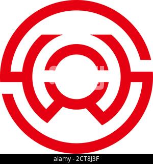 Buchstabe sw Symbol Kreis geometrische Linie Logo Vektor Stock Vektor