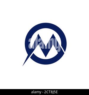 Buchstabe om Kreis überlappenden Logo Vektor Stock Vektor