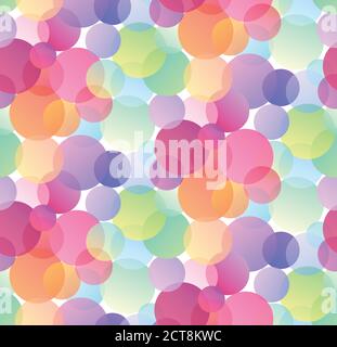 Nahtloses festliches Muster mit bunten Konfetti auf weißem Hintergrund. Verlauf Bokeh. Textur für Tapeten, Stoffe, Bezüge und Ihre Kreativität Stock Vektor