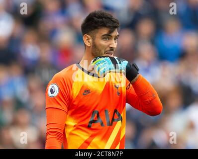 Totttenham Torwart Paulo Gazzaniga Brighton / Tottenham Hotspspur. Bild : Mark Pain / Alamy Stockfoto
