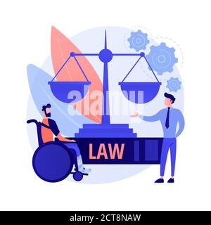 Personenschaden Anwalt abstrakte Konzept Vektor Illustration. Stock Vektor