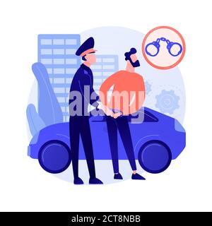 Arrest abstraktes Konzept Vektor Illustration. Stock Vektor